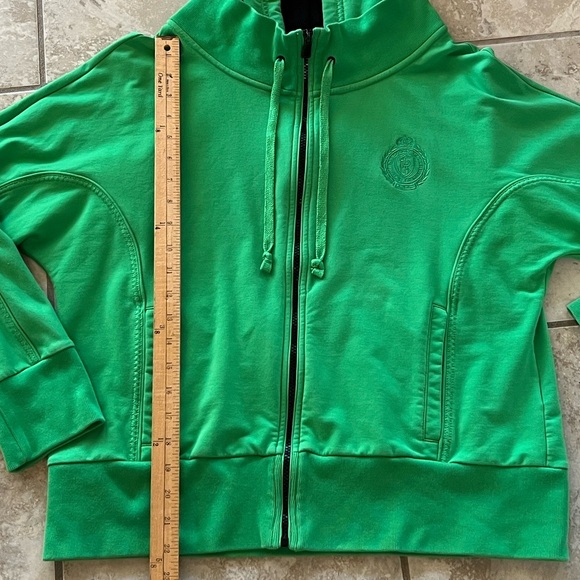 Ralph Lauren Active LRL Women's Green Full Zip Jacket Hoodie Crest Embroidered - Picture 11 of 11